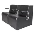 PureSana 2 Pack Chromium Anastasia Vinyl Professional Platform Hair Dryer Chair