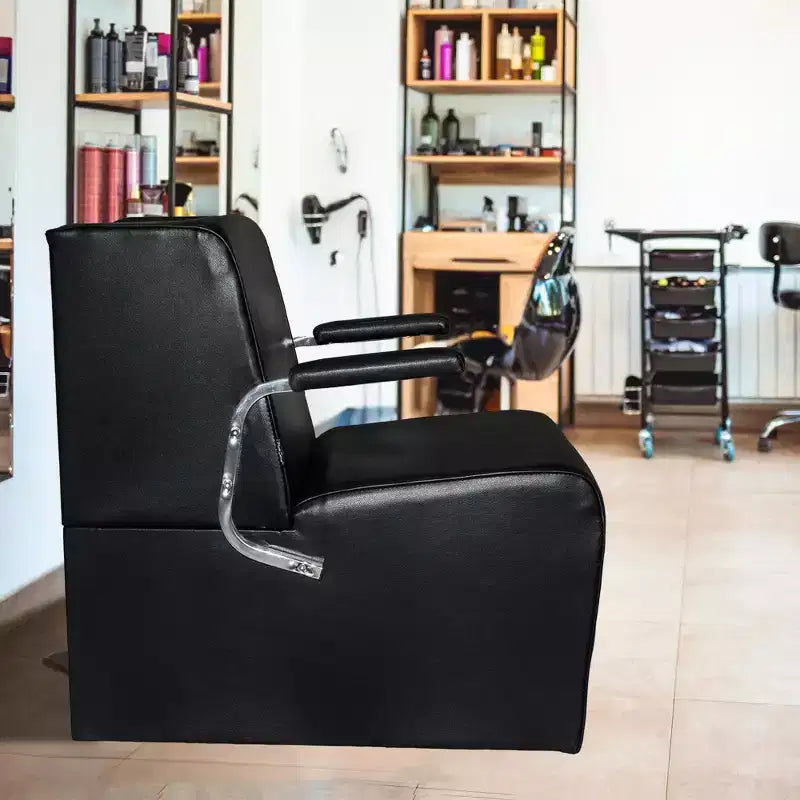 PureSana 2 Pack Chromium Anastasia Vinyl Professional Platform Hair Dryer Chair
