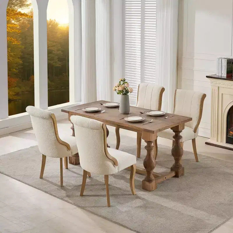 2cs Mid-Century Velvet Armless Chairs with Curved Wood Trim & Sculpted Legs, Upholstered Accent Seating for Dining Room Living Room Bedroom