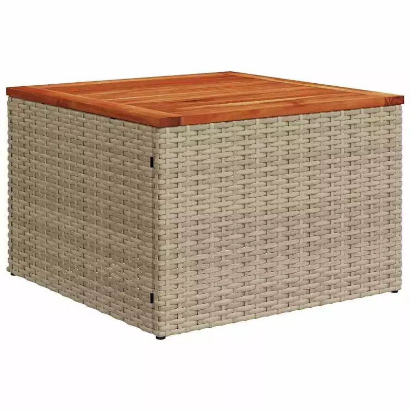 vidaXL Salon de jardin 11 pièces avec coussins en résine tressée beige