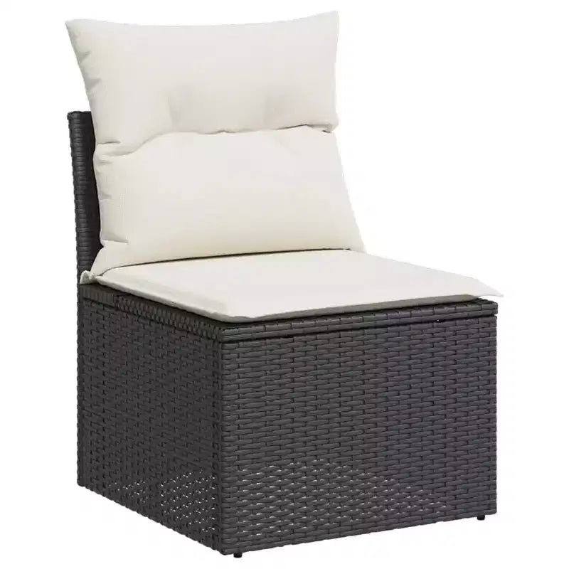 vidaXL Salon de jardin 11 pièces avec coussins en résine tressée beige