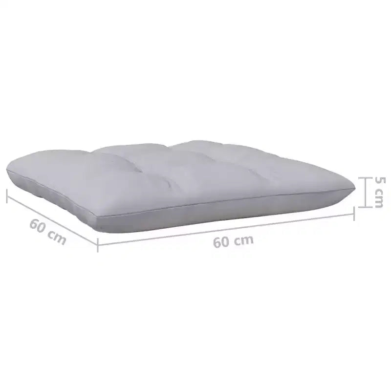 vidaXL Salon de jardin gris Bois de pin massif, 100 % polyester Moyen