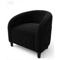 Accent Chair, Cozy Boucle Barrel Chairs, Comfy Round Club Armchair, Modern Armchair with Soft Cushion, for Living Room, Bedroom, Reading