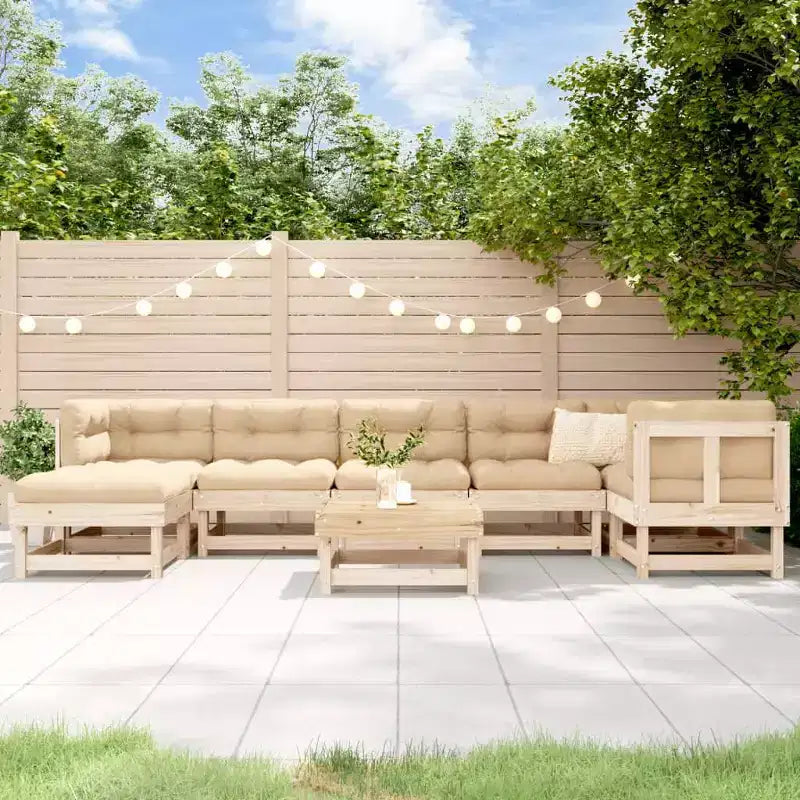 vidaXL Ensemble de jardin modulable Grand modèle en pin massif naturel
