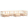 vidaXL Garden Lounge Set Natural Pine Solid Pine Wood Large Modular