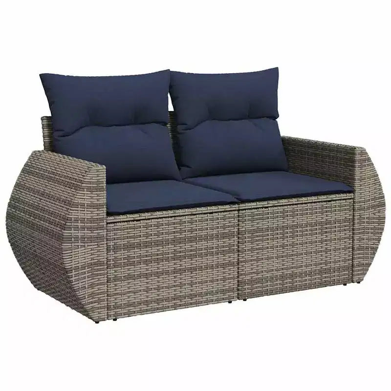 vidaXL Salon de jardin 4 pièces en résine tressée avec coussins