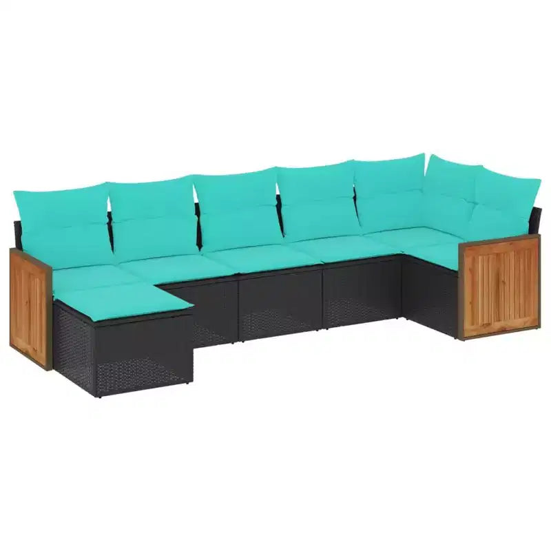 vidaXL Patio Sofa Set Black PE rattan Large Modular Patio Sofa Set