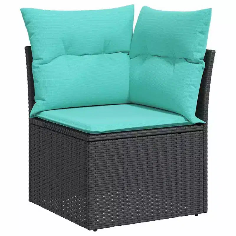 vidaXL Salon de jardin noir