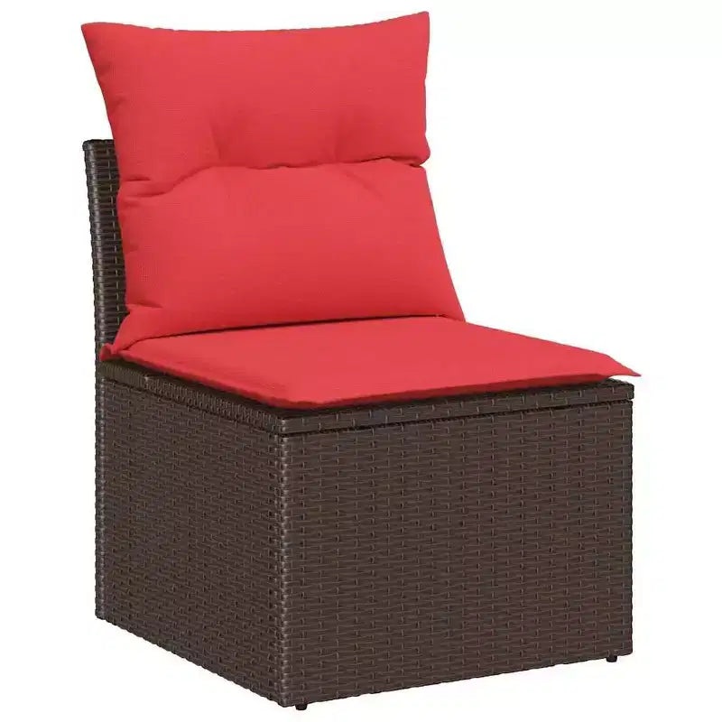 vidaXL Salon de jardin 4 pcs Marron Résine tressée