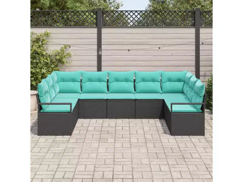 vidaXL Salon de jardin 6 pcs en résine tressée marron