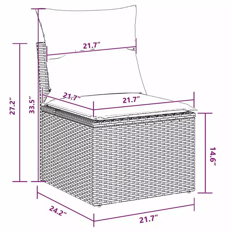 vidaXL Salon de jardin 6 pcs en résine tressée marron