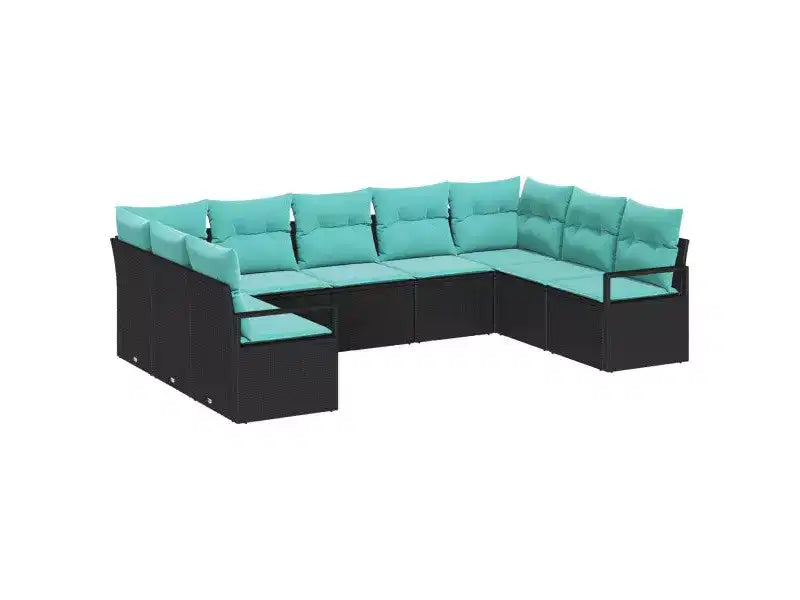 vidaXL Salon de jardin 6 pcs en résine tressée marron
