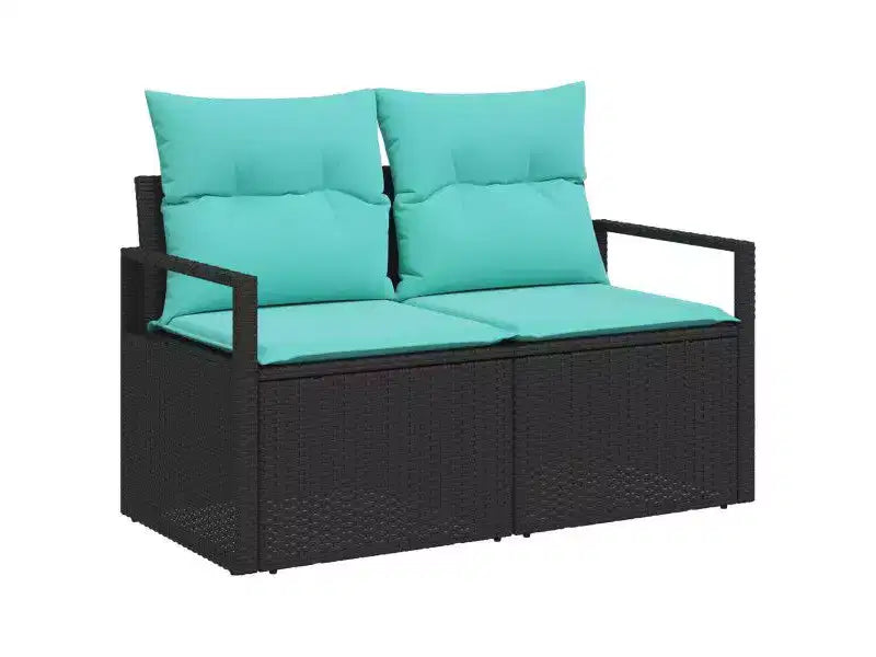 vidaXL Salon de jardin 6 pcs en résine tressée marron