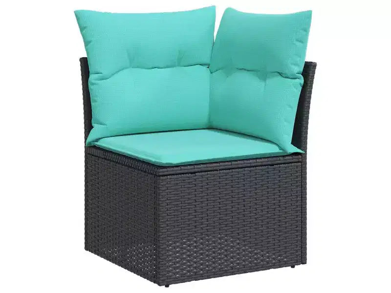 vidaXL Salon de jardin 6 pcs en résine tressée marron