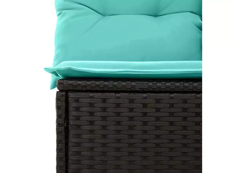 vidaXL Salon de jardin 6 pcs en résine tressée marron