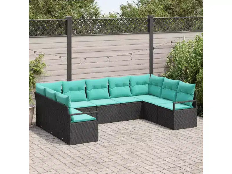 vidaXL Salon de jardin 6 pcs en résine tressée marron