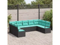 vidaXL Salon de jardin 6 pcs en résine tressée marron