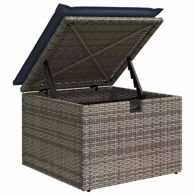 vidaXL Salon de jardin avec coussins 8 pcs Résine tressée marron