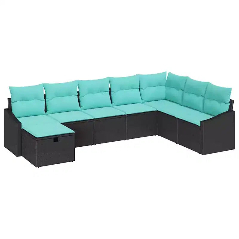 vidaXL Salon de jardin avec coussins 8 pcs Résine tressée marron