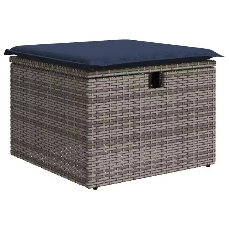 vidaXL Ensemble de canapés de jardin 6 pcs marron et rouge 242,5 x 132,5 x 85 cm