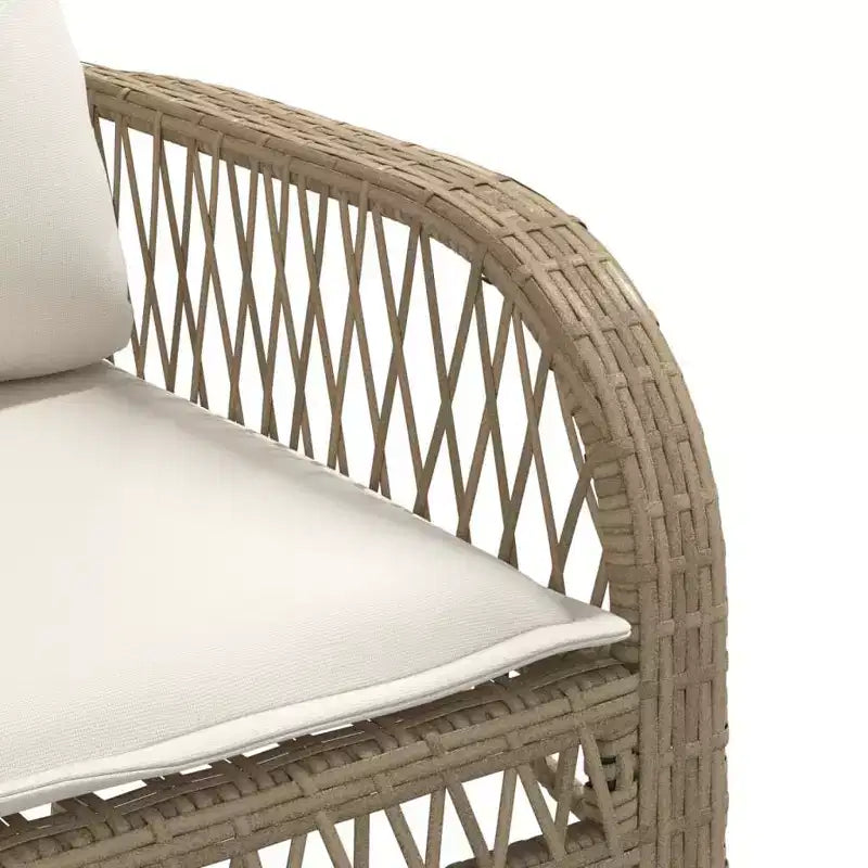 vidaXL Ensemble de canapés de jardin noir, blanc crème