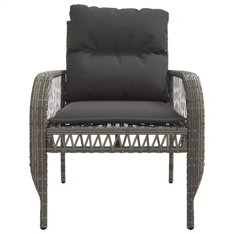 vidaXL Ensemble de canapés de jardin noir, blanc crème