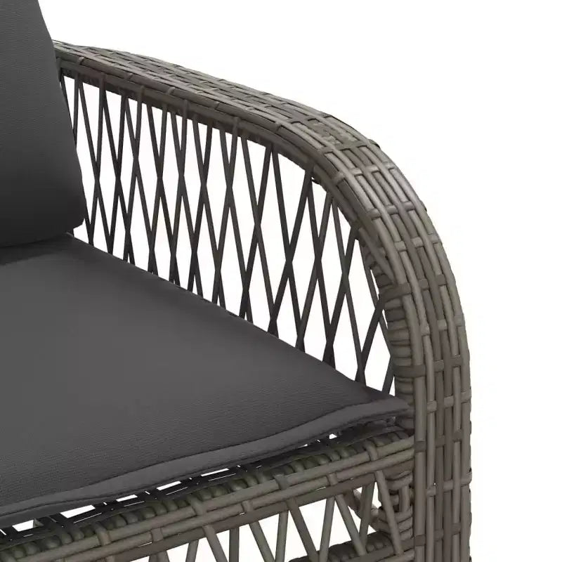 vidaXL Ensemble de canapés de jardin noir, blanc crème