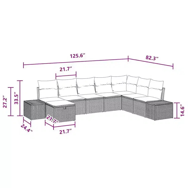 vidaXL Salon de jardin avec coussins 9 pcs Résine tressée marron