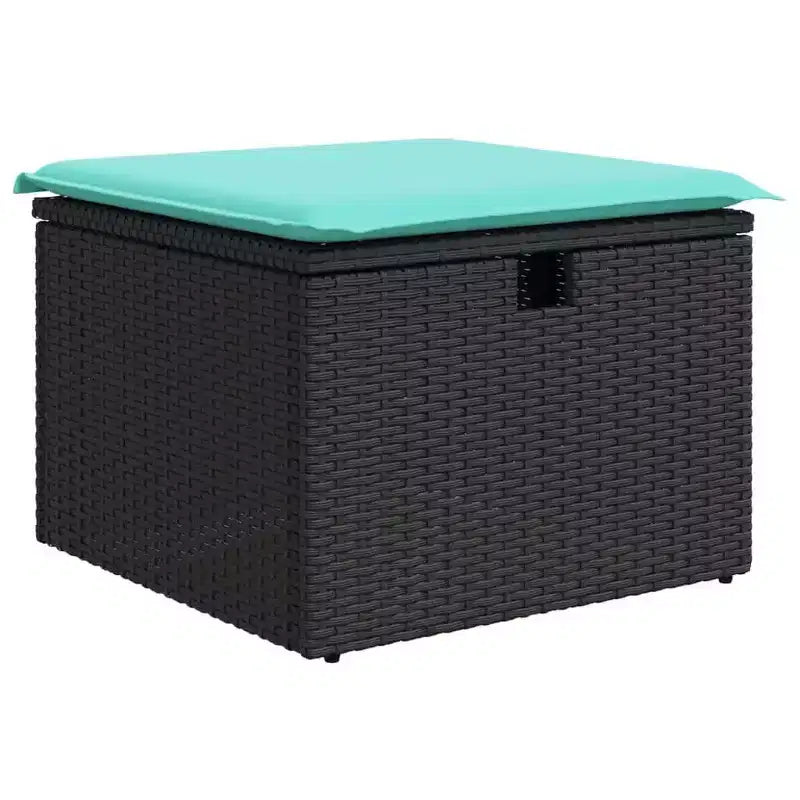 vidaXL Salon de jardin avec coussins 9 pcs Résine tressée marron