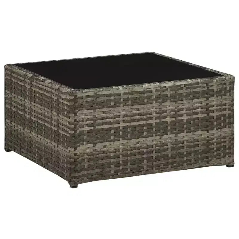 vidaXL Salon de jardin avec table basse et canapé en rotin, 4 pièces