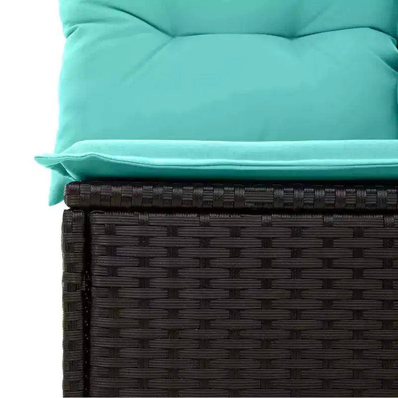 vidaXL Salon de jardin 7 pcs Marron Résine tressée