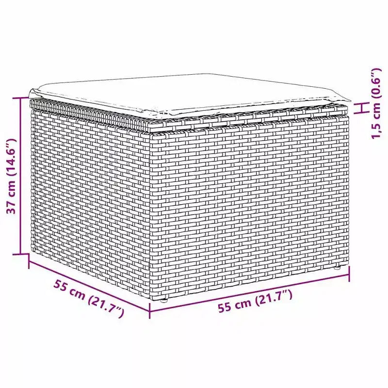 vidaXL Salon de jardin avec coussins 6 pcs Résine tressée marron
