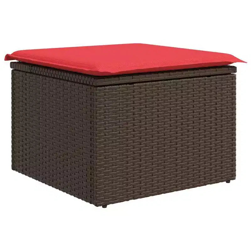 vidaXL Salon de jardin avec coussins 6 pcs Résine tressée marron