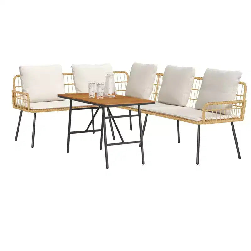 vidaXL Salon de jardin 2 pcs Noir résine tressée
