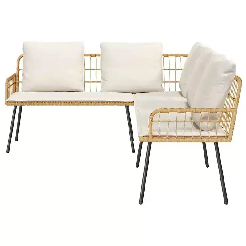 vidaXL Salon de jardin 2 pcs Noir résine tressée