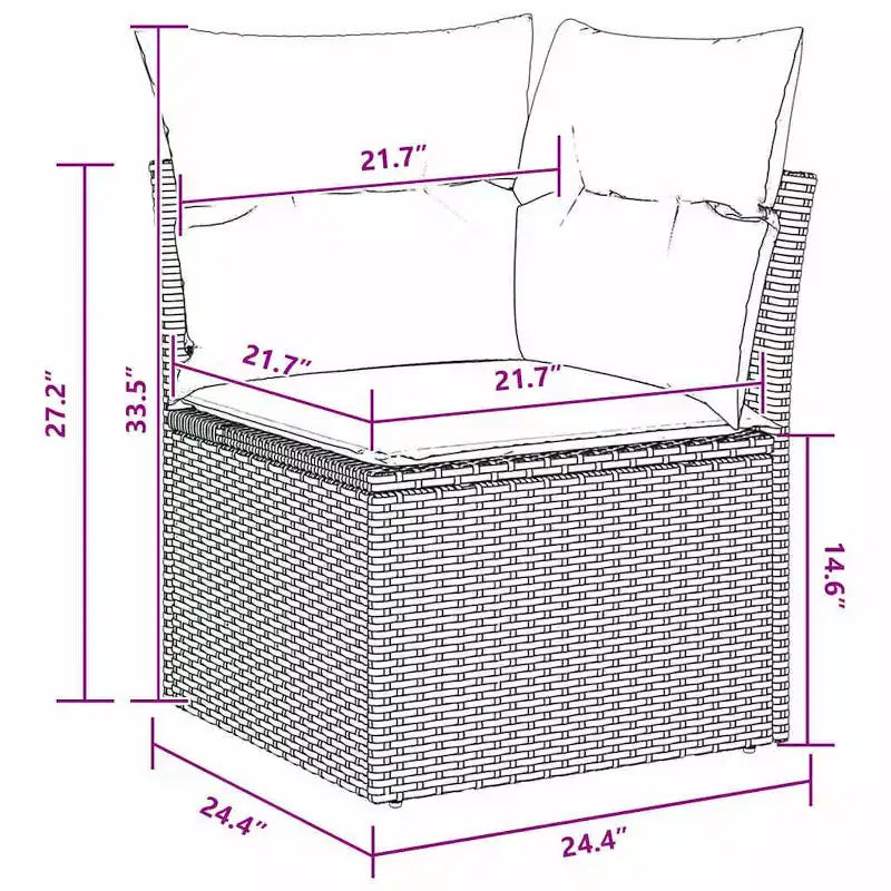 vidaXL Salon de jardin avec coussins 5 pcs Résine tressée