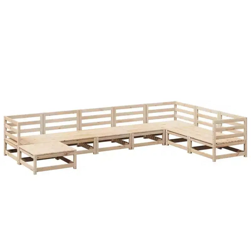 vidaXL Patio Sofa Set Outdoor Seating Modular Sofa 8 Piece Solid Wood Pine