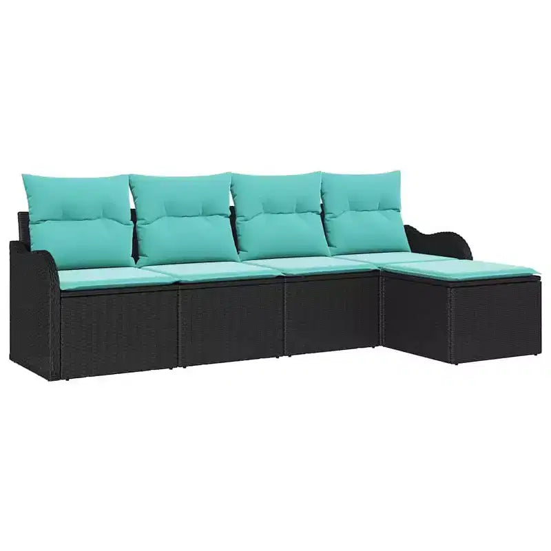 vidaXL Salon de jardin avec coussins 5 pcs Résine tressée marron