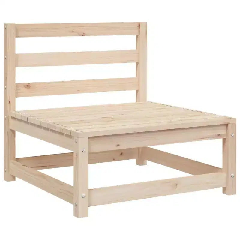 vidaXL Salon de jardin en pin massif Grand modulable - Pin naturel sans coussin