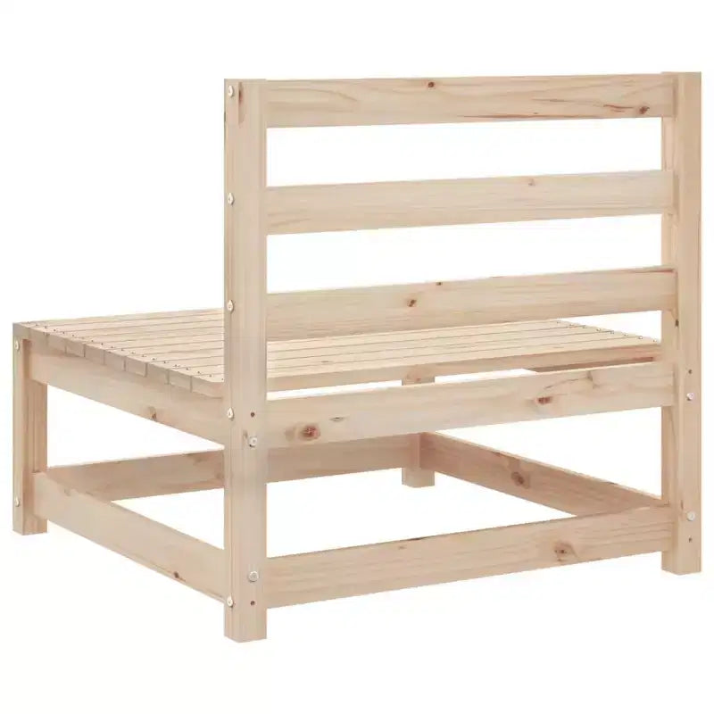 vidaXL Salon de jardin en pin massif Grand modulable - Pin naturel sans coussin