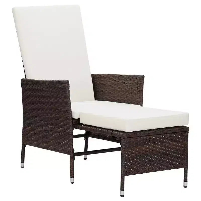 vidaXL Salon de jardin 2 pièces canapé chaise avec table basse résine tressée