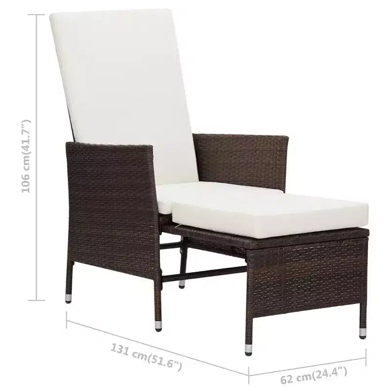 vidaXL Salon de jardin 2 pièces canapé chaise avec table basse résine tressée