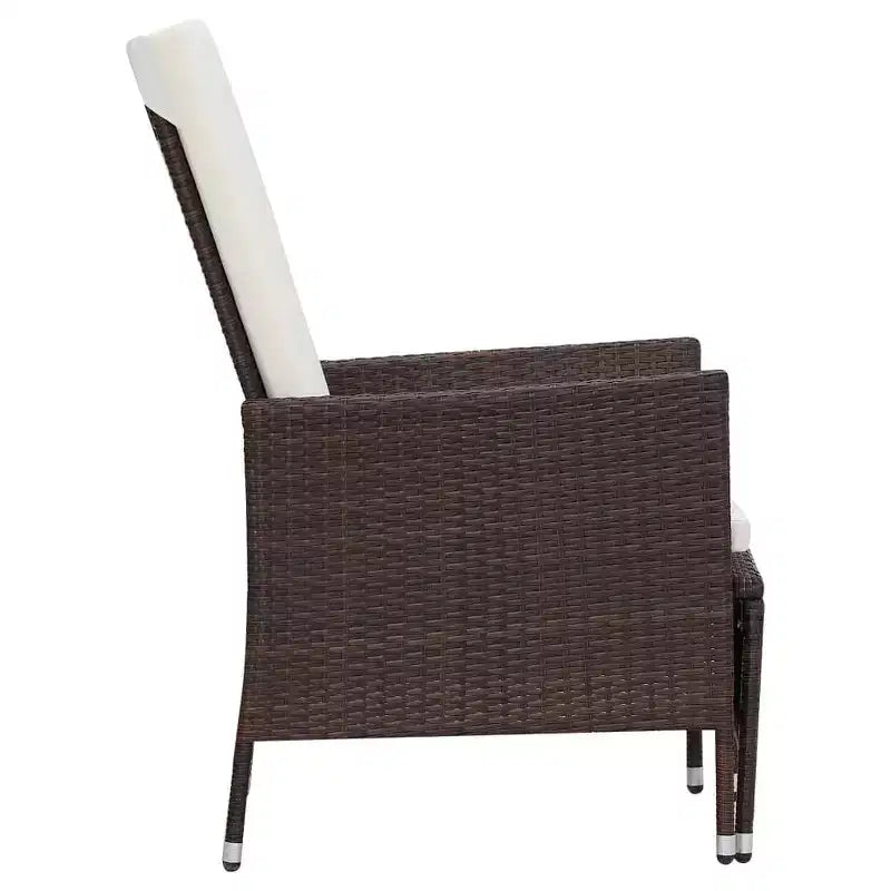 vidaXL Salon de jardin 2 pièces canapé chaise avec table basse résine tressée