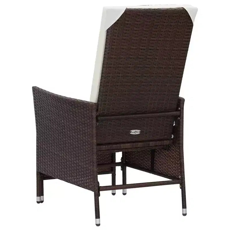 vidaXL Salon de jardin 2 pièces canapé chaise avec table basse résine tressée