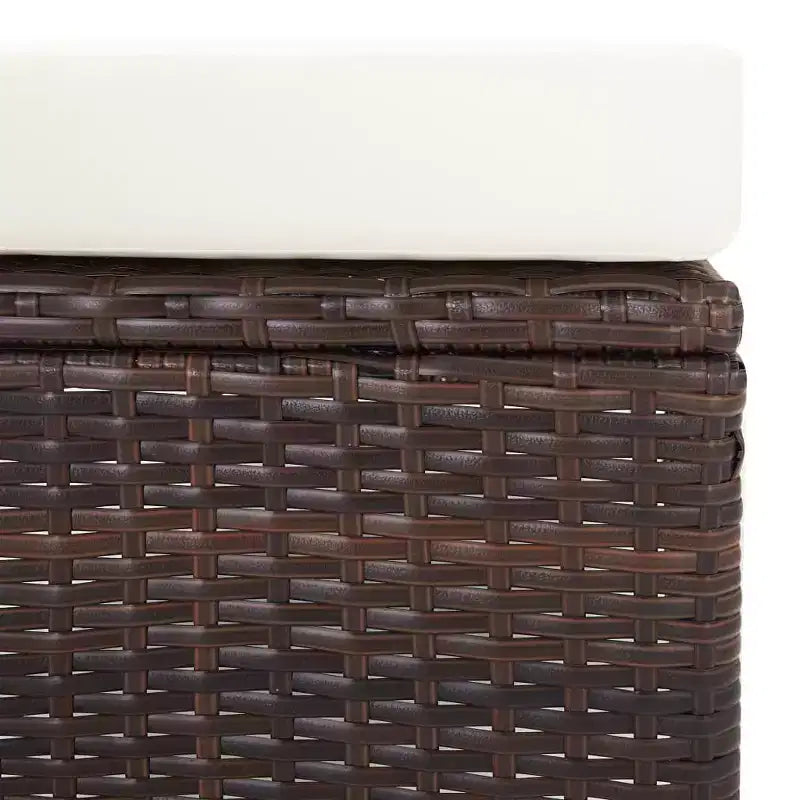 vidaXL Salon de jardin 2 pièces canapé chaise avec table basse résine tressée