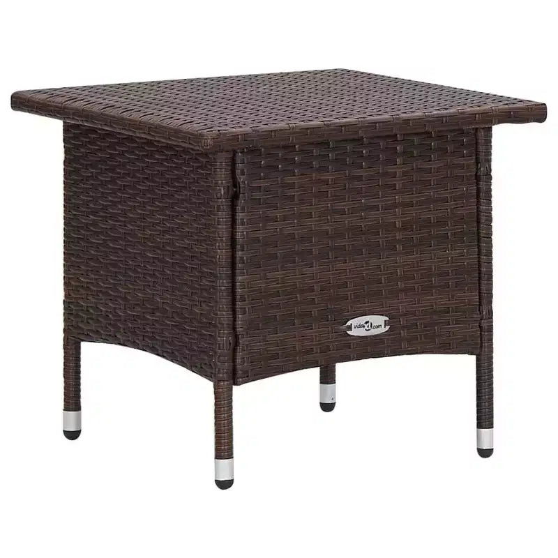 vidaXL Salon de jardin 2 pièces canapé chaise avec table basse résine tressée