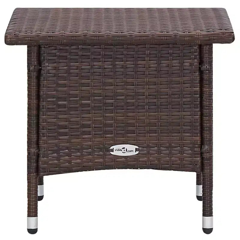 vidaXL Salon de jardin 2 pièces canapé chaise avec table basse résine tressée