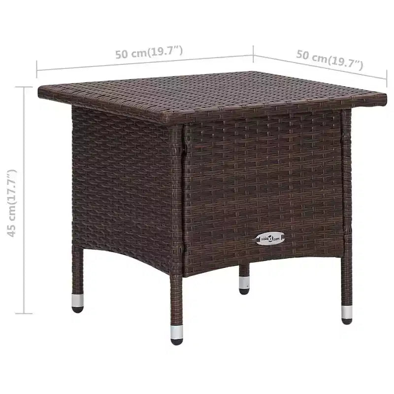 vidaXL Salon de jardin 2 pièces canapé chaise avec table basse résine tressée