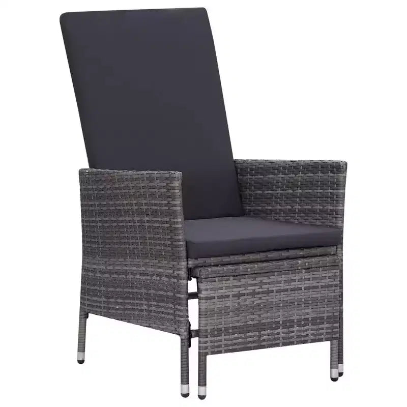vidaXL Salon de jardin 2 pièces canapé chaise avec table basse résine tressée