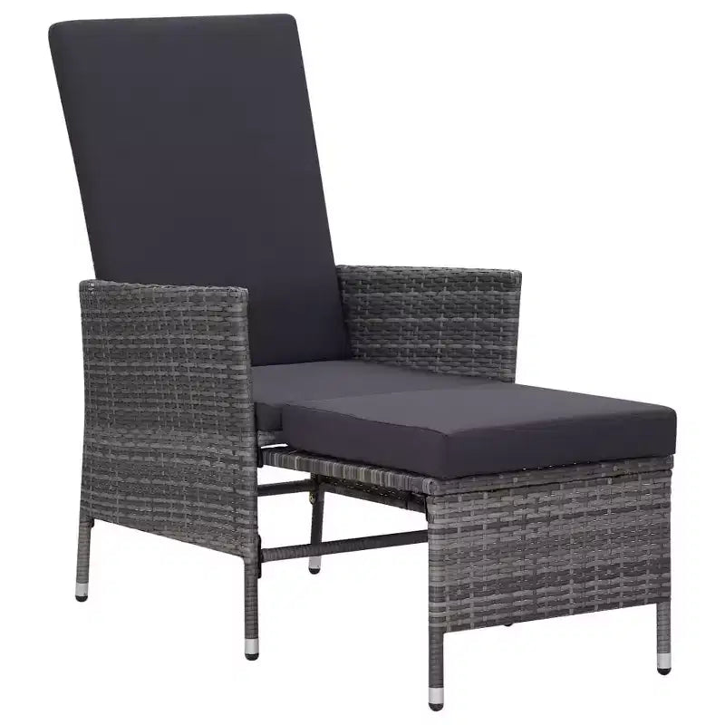 vidaXL Salon de jardin 2 pièces canapé chaise avec table basse résine tressée